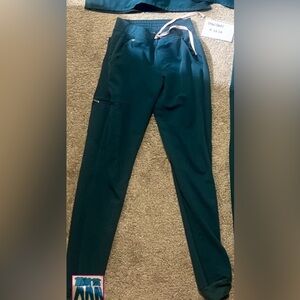 XS tall jogger figs Caribbean blue